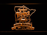 Minnesota Twins 40th Anniversary LED Neon Sign Electrical - Orange - TheLedHeroes