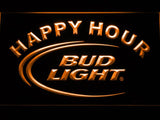 Bud Light Happy Hour LED Neon Sign Electrical - Orange - TheLedHeroes