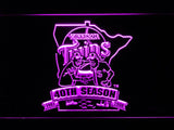 Minnesota Twins 40th Anniversary LED Neon Sign Electrical - Purple - TheLedHeroes