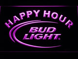 Bud Light Happy Hour LED Neon Sign Electrical - Purple - TheLedHeroes