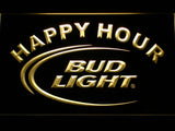 Bud Light Happy Hour LED Neon Sign USB - Yellow - TheLedHeroes