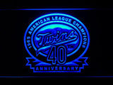 Minnesota Twins 40th Anniversary (2)   LED Neon Sign USB - Blue - TheLedHeroes