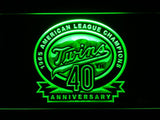 Minnesota Twins 40th Anniversary (2)   LED Neon Sign USB - Green - TheLedHeroes