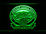 FREE Minnesota Twins 40th Anniversary (2)   LED Sign - Green - TheLedHeroes