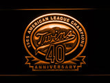 Minnesota Twins 40th Anniversary (2)   LED Neon Sign USB - Orange - TheLedHeroes