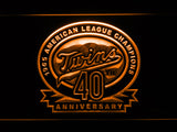 FREE Minnesota Twins 40th Anniversary (2)   LED Sign - Orange - TheLedHeroes