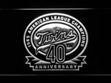 FREE Minnesota Twins 40th Anniversary (2)   LED Sign - White - TheLedHeroes
