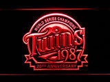 Minnesota Twins 20th Anniversary LED Neon Sign USB - Red - TheLedHeroes