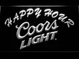 FREE Coors Light Happy Hour LED Sign - White - TheLedHeroes