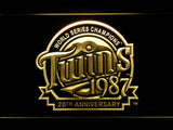 Minnesota Twins 20th Anniversary LED Neon Sign Electrical - Yellow - TheLedHeroes