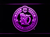 Minnesota Twins 50th Anniversary LED Neon Sign Electrical - Purple - TheLedHeroes