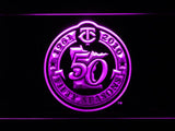 Minnesota Twins 50th Anniversary LED Neon Sign USB - Purple - TheLedHeroes