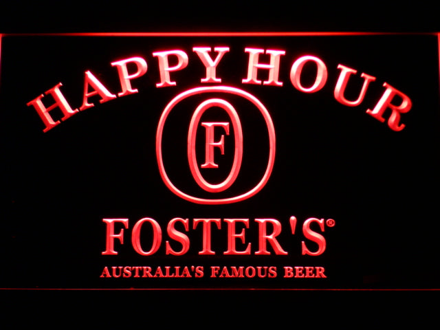 FREE Foster Happy Hour LED Sign - Red - TheLedHeroes