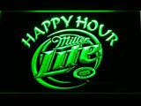 Miller Lite Happy Hour LED Neon Sign USB - Green - TheLedHeroes