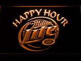 Miller Lite Happy Hour LED Neon Sign Electrical - Orange - TheLedHeroes