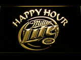 FREE Miller Lite Happy Hour LED Sign - Yellow - TheLedHeroes