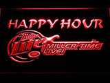 Miller Lite Miller Time Live Happy Hour LED Neon Sign Electrical - Red - TheLedHeroes