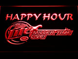 FREE Miller Lite Miller Time Live Happy Hour LED Sign - Red - TheLedHeroes