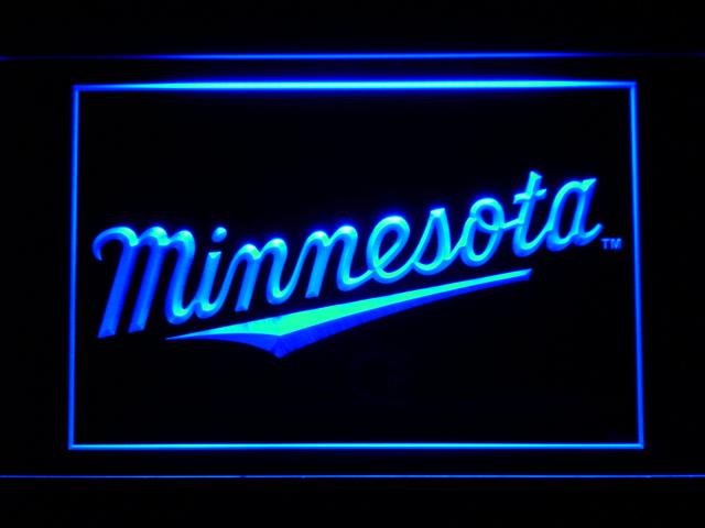 Minnesota Twins (6) LED Neon Sign USB - Blue - TheLedHeroes