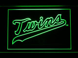 Minnesota Twins (7) LED Neon Sign USB - Green - TheLedHeroes