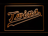 Minnesota Twins (7) LED Neon Sign USB - Orange - TheLedHeroes