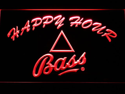 Bass Happy Hour LED Neon Sign USB - Red - TheLedHeroes