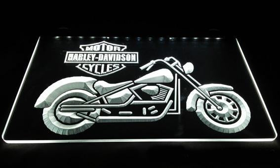Harley Davidson Motorbike LED Neon Sign Electrical - White - TheLedHeroes