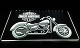 Harley Davidson Motorbike LED Neon Sign USB - White - TheLedHeroes