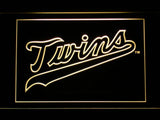 Minnesota Twins (7) LED Neon Sign USB - Yellow - TheLedHeroes