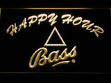Bass Happy Hour LED Neon Sign USB - Yellow - TheLedHeroes