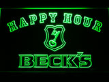 FREE Beck's Happy Hour LED Sign - Green - TheLedHeroes
