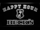 FREE Beck's Happy Hour LED Sign - White - TheLedHeroes
