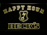 FREE Beck's Happy Hour LED Sign - Yellow - TheLedHeroes