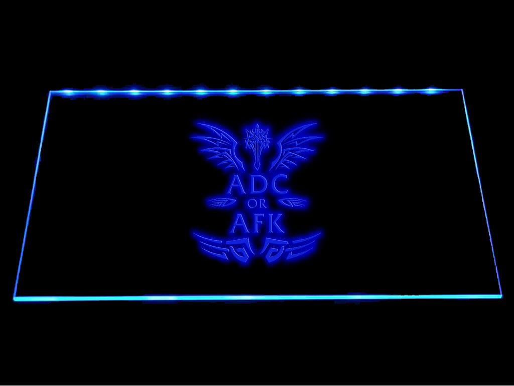 League Of Legends ADC or AFK LED Sign - Blue - TheLedHeroes