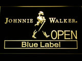 Johnnie Walker Blue Label Open LED Neon Sign Electrical - Yellow - TheLedHeroes