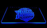 Harley Davidson Built to Last LED Neon Sign Electrical - Blue - TheLedHeroes