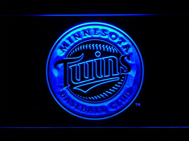 Minnesota Twins (9) LED Neon Sign USB - Blue - TheLedHeroes