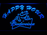 FREE Budweiser Frog Happy Hour LED Sign - Blue - TheLedHeroes