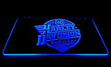 FREE Harley Davidson Built to Last LED Sign - Blue - TheLedHeroes