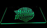 Harley Davidson Built to Last LED Neon Sign USB - Green - TheLedHeroes