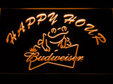 FREE Budweiser Frog Happy Hour LED Sign - Orange - TheLedHeroes