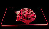 Harley Davidson Built to Last LED Neon Sign USB - Red - TheLedHeroes