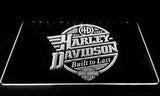 Harley Davidson Built to Last LED Sign - White - TheLedHeroes