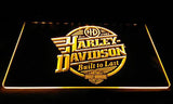 Harley Davidson Built to Last LED Sign - Yellow - TheLedHeroes