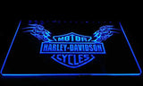 Harley Davidson Skull LED Sign - Blue - TheLedHeroes