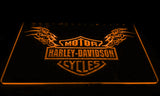 Harley Davidson Skull LED Sign - Orange - TheLedHeroes