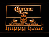 Corona Extra Happy Hour LED Neon Sign Electrical - Orange - TheLedHeroes