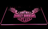 Harley Davidson Skull LED Sign - Purple - TheLedHeroes