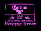 Corona Extra Happy Hour LED Neon Sign USB - Purple - TheLedHeroes