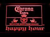 Corona Extra Happy Hour LED Neon Sign Electrical - Red - TheLedHeroes